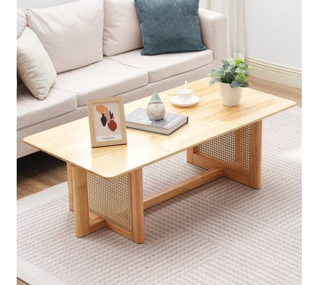 Rataninis stačiakampis kavos staliukas7