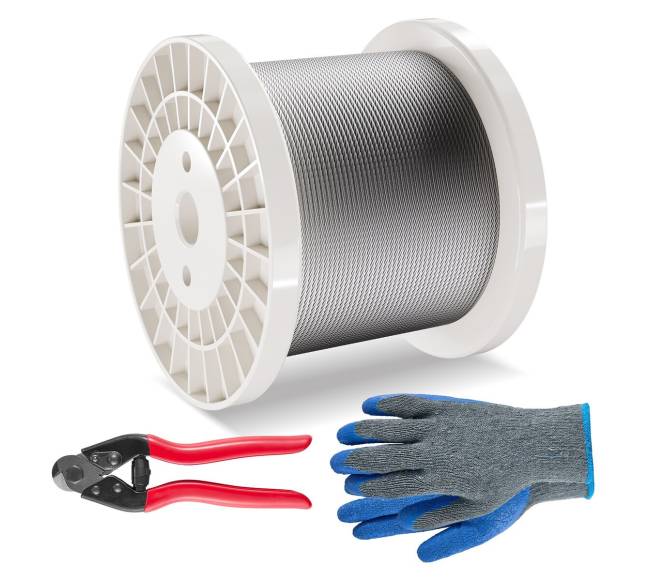 Nerūdijančio plieno 3,18 mm 600 ft trosas8