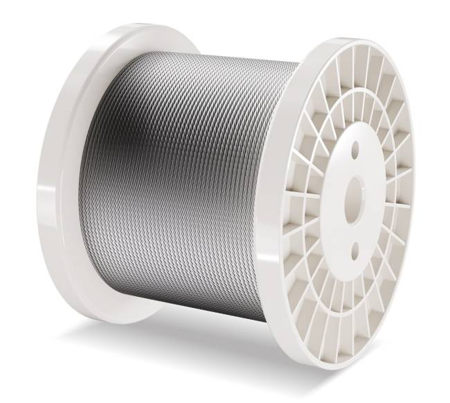Nerūdijančio plieno 3,18 mm 600 ft trosas9