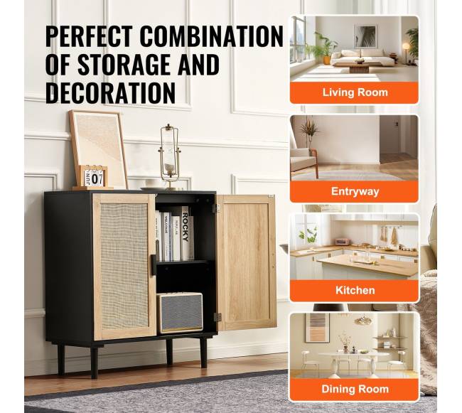 Rataninė spintelė su reguliuojamomis lentynomis5