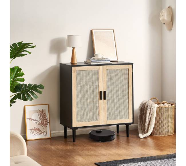 Rataninė spintelė su reguliuojamomis lentynomis7