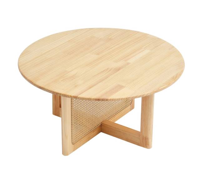 Apvalus rataninis kavos staliukas svetainei10