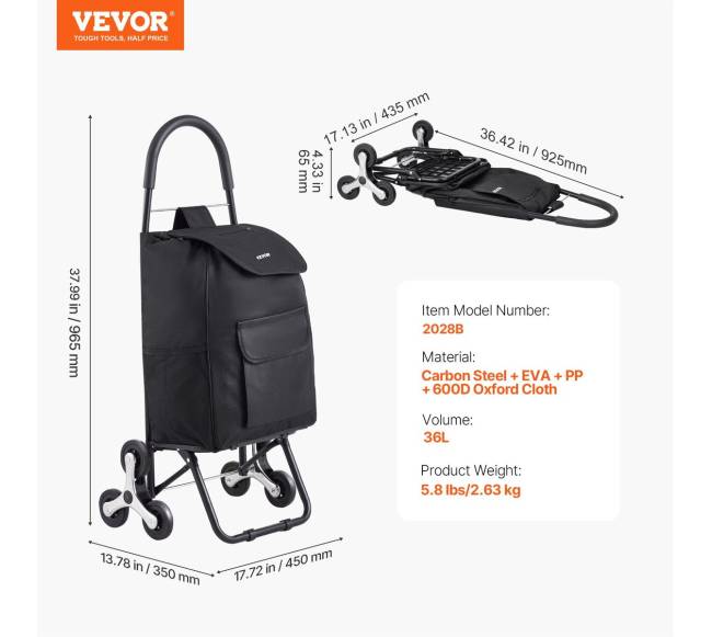 Kopčių vežimėlis 36L su 6 ratukais6