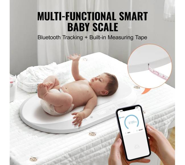 Kūdikio svarstyklės su Bluetooth ir matuokliu4