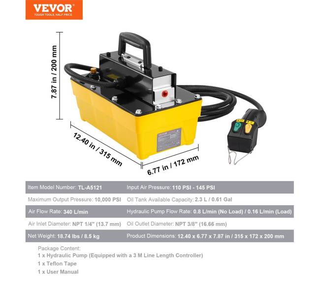 Hidraulinis oro siurblys 10 000 PSI6