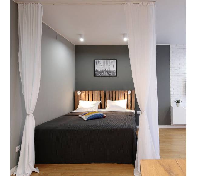 Lubų užuolaidų bėgelis su kabliukais 2.7m7