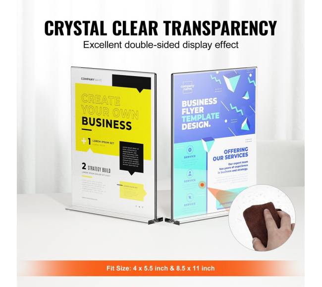 Akrilo lentynėlė 6 vnt. 21.5 x 28 cm dvišaliai stendai2