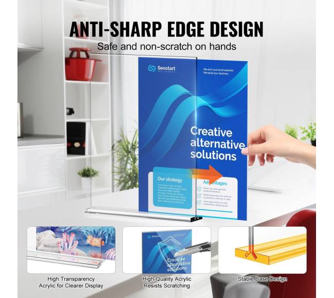 Akrilo lentynėlė 6 vnt. 21.5 x 28 cm dvišaliai stendai3