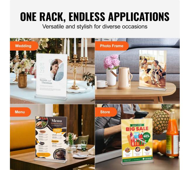 Akrilo lentynėlė 6 vnt. 21.5 x 28 cm dvišaliai stendai5