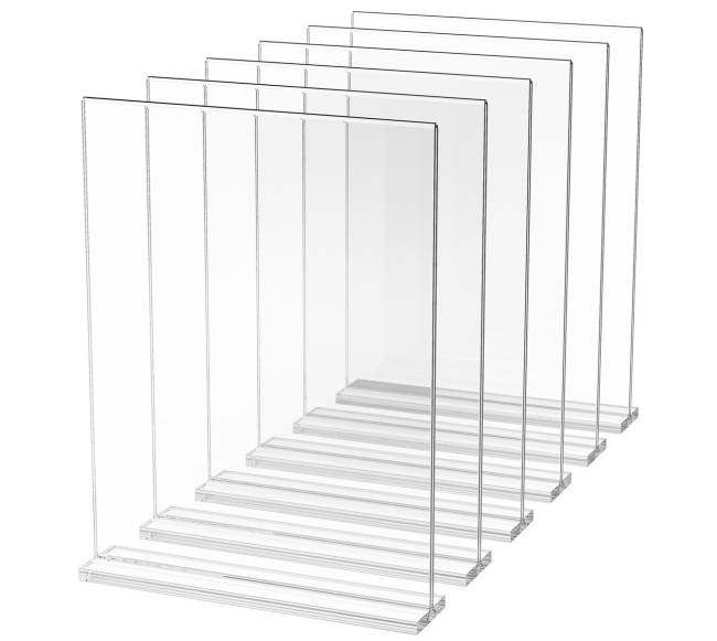 Akrilo lentynėlė 6 vnt. 21.5 x 28 cm dvišaliai stendai8