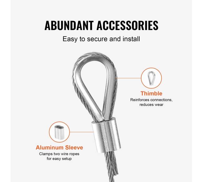 304 nerūdijančiojo plieno trosas 100,6 m5