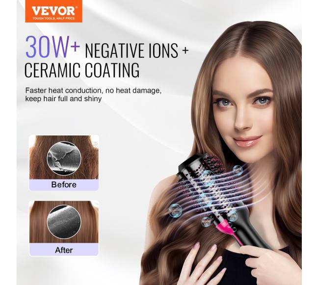 Plaukų džiovintuvo šepetys su jonų technologija1