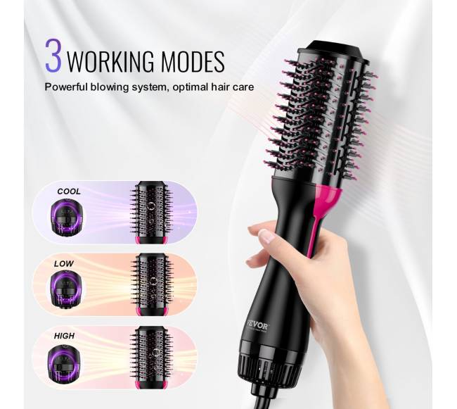 Plaukų džiovintuvo šepetys su jonų technologija2