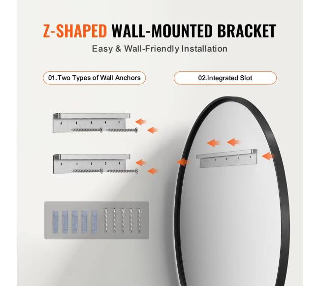 Apvalus sieninis veidrodis su aliuminio rėmu5