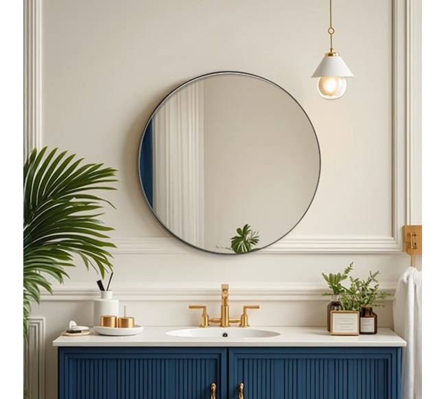 Apvalus sieninis veidrodis su aliuminio rėmu7