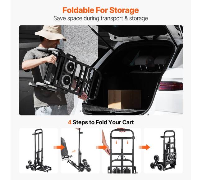 Laiptuose lipantis sulankstomas vežimėlis 6 ratai4