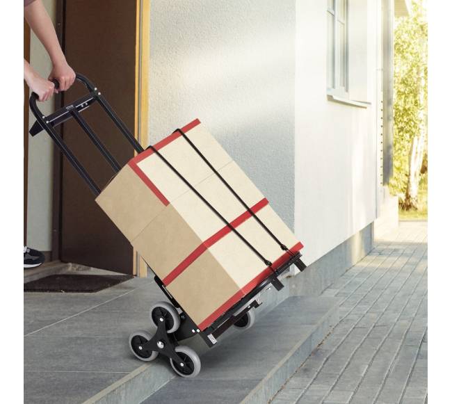 Laiptuose lipantis sulankstomas vežimėlis 6 ratai7