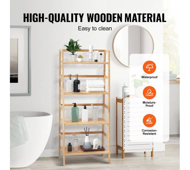 Keturių aukštų bambukinė lentyna4