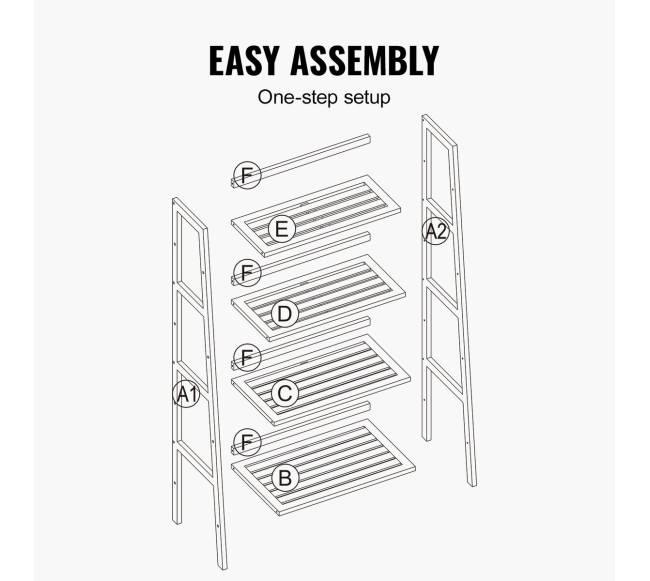 Keturių aukštų bambukinė lentyna5