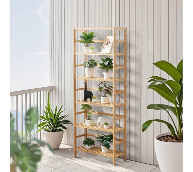 Bambukinė knygų lentyna su 5 lentynomis7