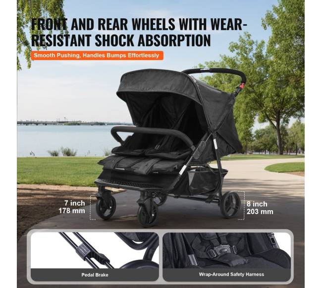 Sulankstomas dvivietis vežimėlis3