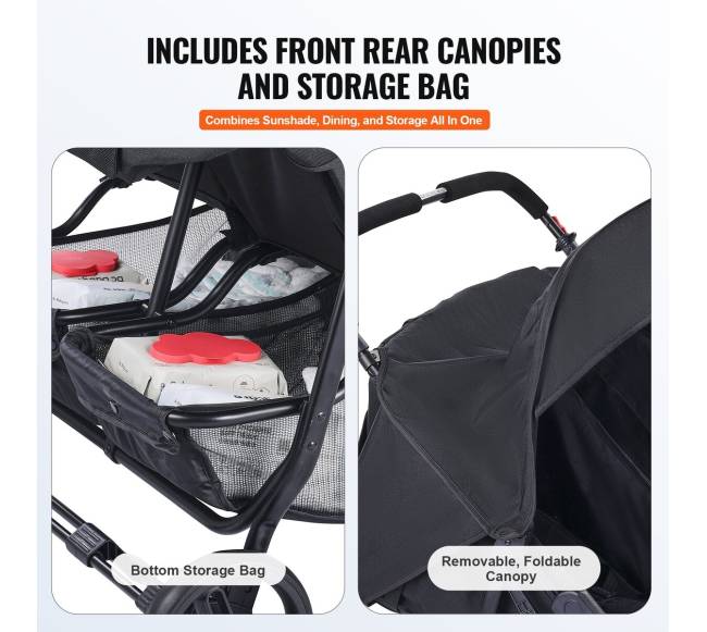 Sulankstomas dvivietis vežimėlis4