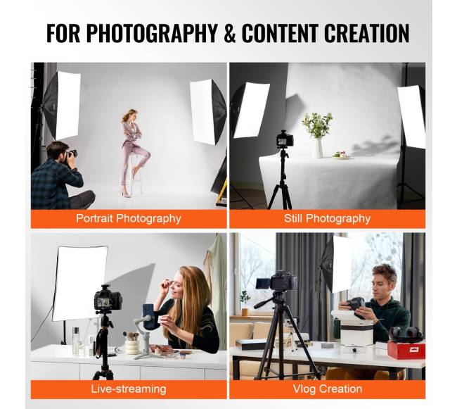 Apšvietimo komplektas su softbox ir LED lemputėmis5