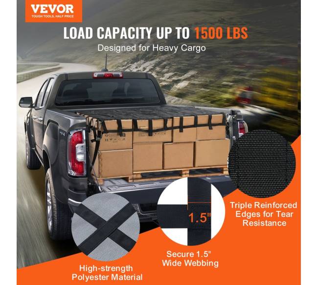 Krovinių tinklas 72 x 57 cm su reguliuojamomis sagtimis1