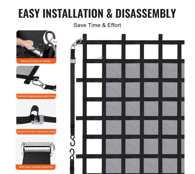 Krovinių tinklas 72 x 57 cm su reguliuojamomis sagtimis4