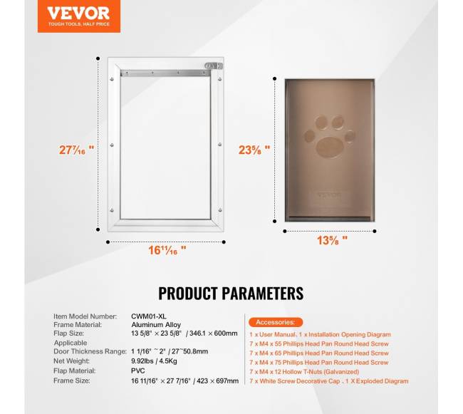 Didelės šunų durys su fiksatoriumi6