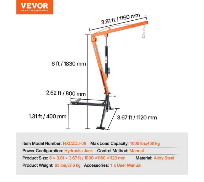 Hidraulinis krovinių kranas su 360 pasukimu6