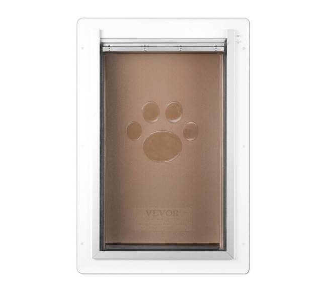 Sieninė gyvūnų duris su spyna ir flapu sistema10