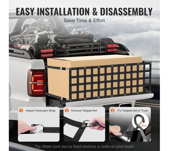 Pikapo uodegos tinklas 152 x 47 cm dydžio3