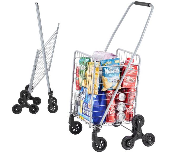 Sulankstomas laiptų vežimėlis su 45L krepšiu0