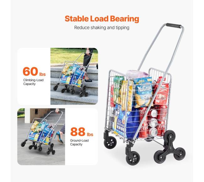 Sulankstomas laiptų vežimėlis su 45L krepšiu2