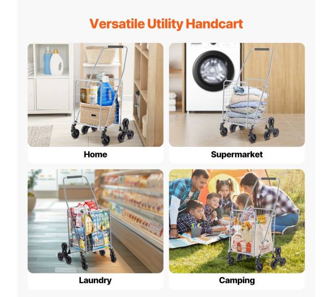 Sulankstomas laiptų vežimėlis su 45L krepšiu4