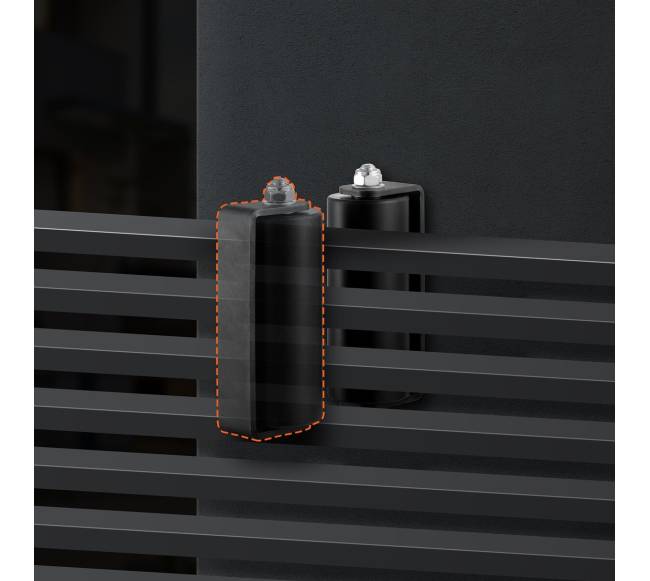 Stumdomo vartų komplektas su bėgių laikikliu7