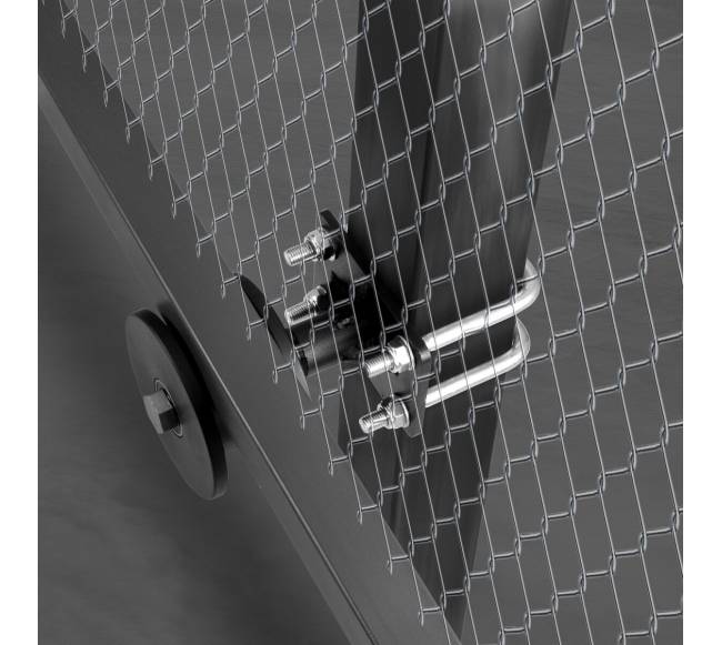 Stumdomų vartų komplektas su 4 bėgių ratukais7