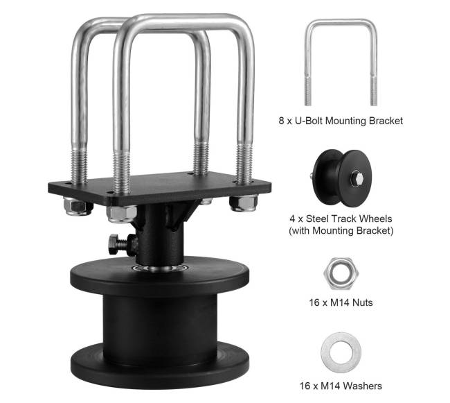 Stumdomų vartų komplektas su 4 bėgių ratukais8