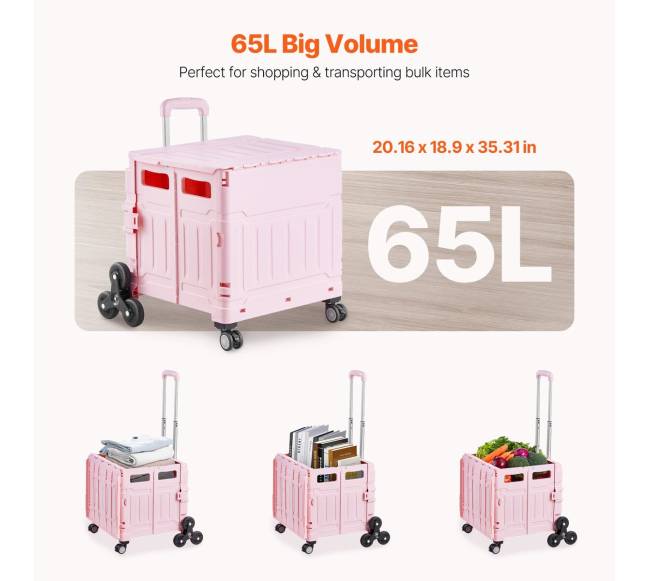 Sulankstomas vežimėlis su svirtiniais ratais3