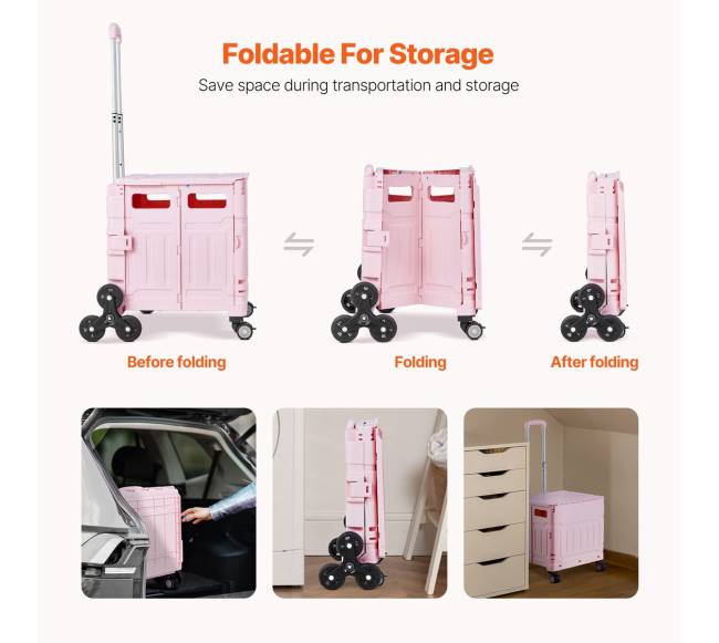 Sulankstomas vežimėlis su svirtiniais ratais5