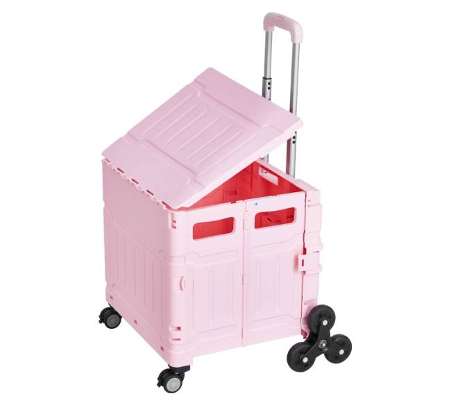 Sulankstomas vežimėlis su svirtiniais ratais8