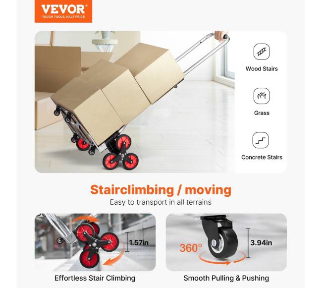 Laiptų krepšys laiptuotojui, sulankstomas vežimėlis1