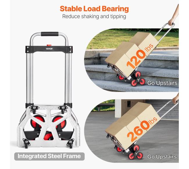 Laiptų krepšys laiptuotojui, sulankstomas vežimėlis2