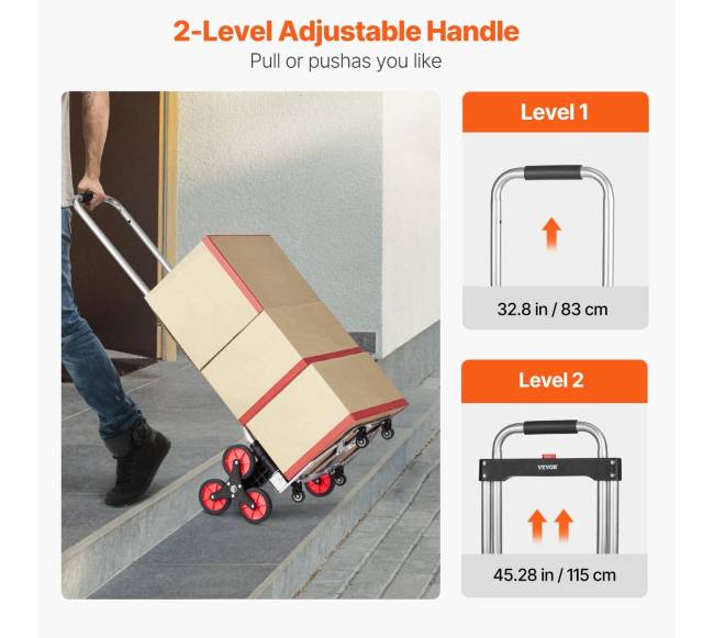 Laiptų krepšys laiptuotojui, sulankstomas vežimėlis3