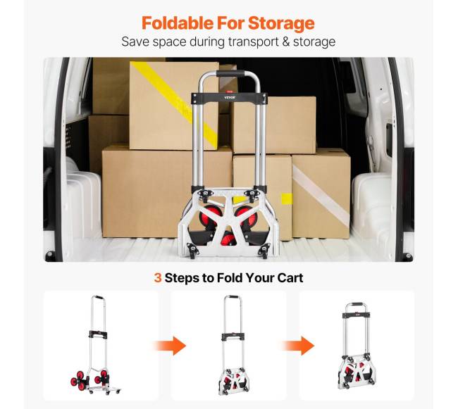 Laiptų krepšys laiptuotojui, sulankstomas vežimėlis4