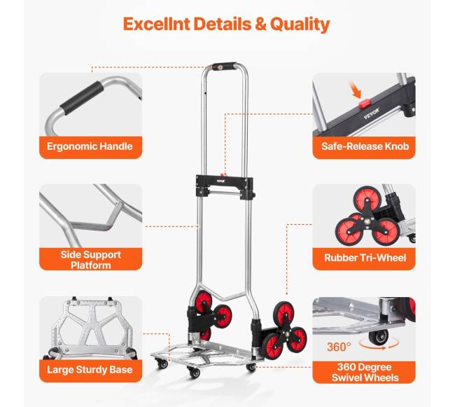 Laiptų krepšys laiptuotojui, sulankstomas vežimėlis5