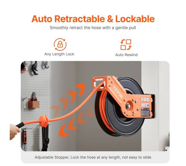 Ištraukiama oro žarna su rite, 15 m, 300 PSI2