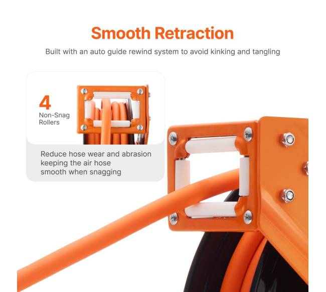 Ištraukiama oro žarna su rite, 15 m, 300 PSI3