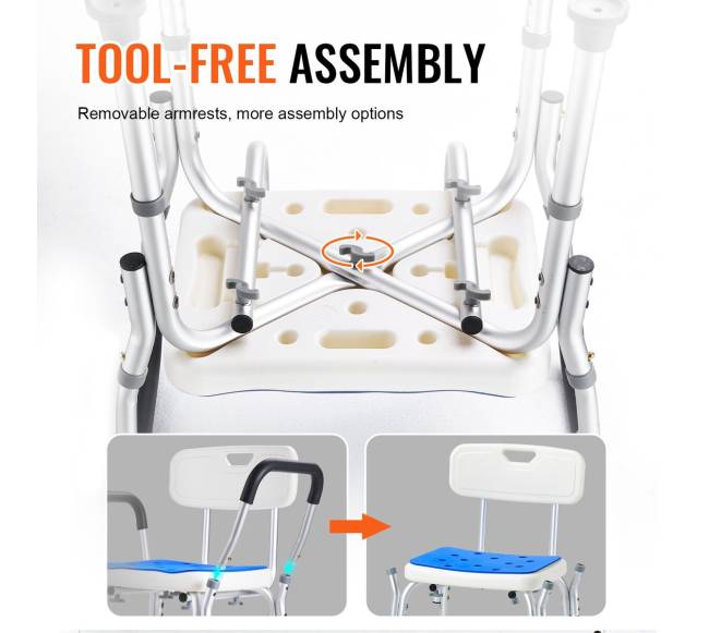 Reguliuojamo aukščio dušo kėdė iki 180 kg6